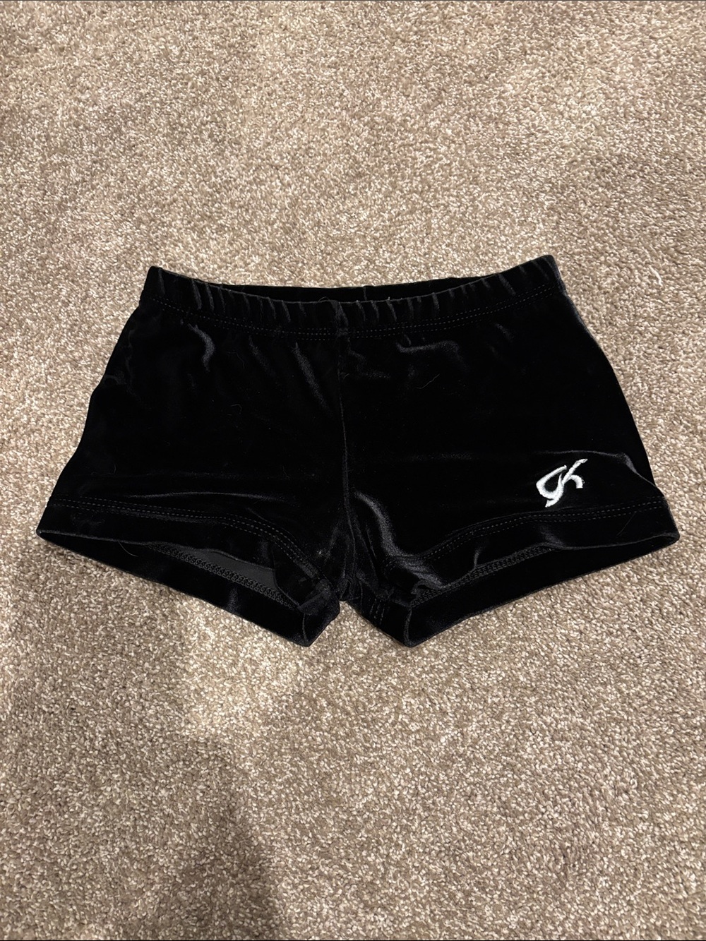 GK Black Velvet gymnastics Shorts